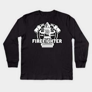 Fire Fighter Kids Long Sleeve T-Shirt